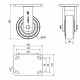 Rueda fija extrafuerte acero HLB-TA 630kg 125ø ALEX