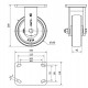 Rueda fija extrafuerte acero HLB-TA 1175kg 150ø ALEX
