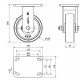 Rueda fija extrafuerte acero HLB-TA 1175kg 150ø ALEX