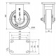 Rueda fija extrafuerte acero HLB-TA 1175kg 150ø ALEX