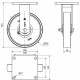 Rueda fija extrafuerte acero HLB-TA 1350kg 250mm ALEX