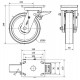 Rueda giratoria freno extrafuerte nylon HLB-FT 1000kg 200ø ALEX