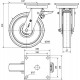 Rueda giratoria freno extrafuerte nylon HLB-FT 1250kg 250ø ALEX