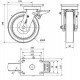 Rueda giratoria freno extrafuerte nylon HLB-PO 600kg 200ø ALEX