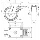 Rueda giratoria freno extrafuerte nylon HLB-TA 1175kg 150ø ALEX