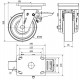 Rueda giratoria freno extrafuerte HLB-TA 1175kg 150ø ALEX