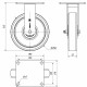 Rueda fija extrafuerte nylon HLB-FT 1250kg 250ø bolas ALEX