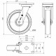 Rueda giratoria nylon extrafuerte HLB-FT 1100kg 250ø ALEX