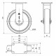 Rueda fija extrafuerte nylon HLB-FT 1100kg 250ø liso ALEX