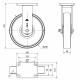 Rueda fija extrafuerte acero HLB-TA 1250kg 250ø bolas ALEX