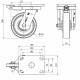 Rueda giratoria freno extrafuerte nylon HLB-PO 450kg 150ø ALEX