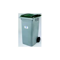 Contenedor basura 240l 2 ruedas cuerpo y tapa verde SULO