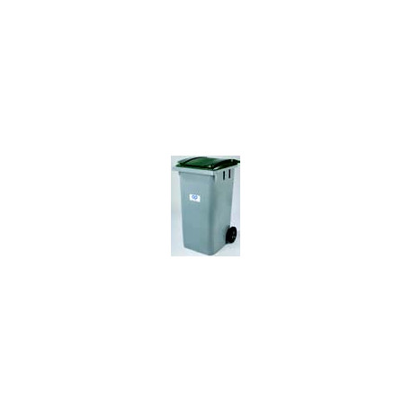 Contenedor basura 240l 2 ruedas cuerpo y tapa verde SULO