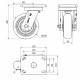 Rueda giratoria extrafuerte HLB-HUAB 600kg 150ø bolas ALEX