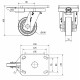 Rueda giratoria freno extrafuerte HLB-FT 400kg 100ø ALEX