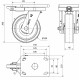 Rueda giratoria freno extrafuerte nylon HLB-FT 900kg 150ø ALEX