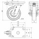 Rueda giratoria freno extrafuerte nylon HLB-FT 900kg 150ø ALEX