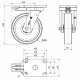 Rueda giratoria freno extrafuerte nylon HLB-FT 100kg 200ø ALEX