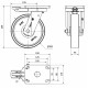 Rueda giratoria freno acero extrafuerte HLB-TA 1250kg 200ø ALEX