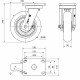 Rueda giratoria extrafuerte poliuret HLB-HUAB 800kg 200ø ALEX