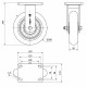 Rueda fija poliuretano extrafuerte HLB-HUAB 800kg 200ø ALEX