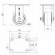 Rueda fija nylon extrafuerte HLB-NF 1250kg 100ø ALEX