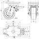 Rueda giratoria con freno HLB-NF Ø125mm 1350kg nylon ALEX