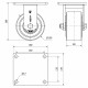 Rueda fija extrafuerte Ø150mm HLB-NF 2750kg nylon fundido ALEX