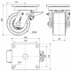 Rueda giratoria freno HLB-NF Ø150mm 2750kg nylon fundido ALEX