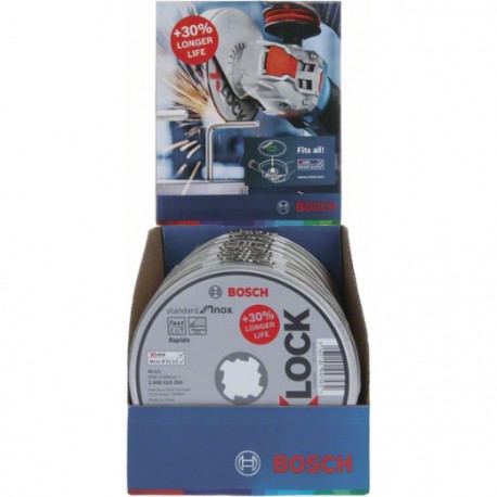 X-lock standard inox 115x1mm:lata 10uds BOSCH