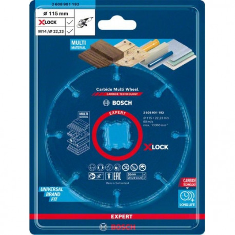 X-lock expert carbide mw: 115 x 22,23mm BOSCH