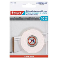 Cinta adhesiva doble cara Powerbond 5mx19mm pared TESA