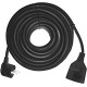 Alargador electrico 3x1.5 Schuko 10m negro HEPOLUZ