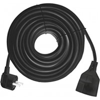 Alargador electrico 3x1.5 Schuko 10m negro HEPOLUZ