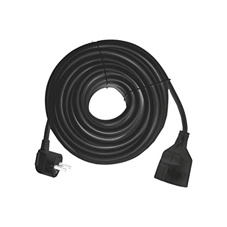 Alargador electrico 3x1.5 Schuko 10m negro HEPOLUZ