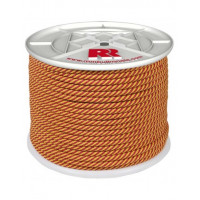 Ud.carrete cuerda ctamt pp 06mm/15m  rojo/amarillo ROMBULL