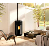 Estufa de pellet de aire curva Helen 10 Kw FERLUX