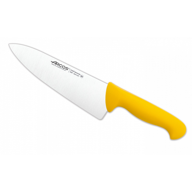 Cuchillo cocinero amarillo ancho 200 mm Serie 2900 (6 unidades) ARCOS -  Ferretería Campollano
