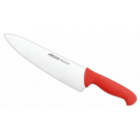 Cuchillo cocinero rojo ancho 250 mm Serie 2900 (6 unidades) ARCOS