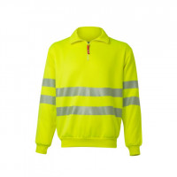 Sudadera media cremallera alta visibilidad amarillo VELILLA