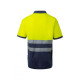 Polo algodón manga corta alta visibilidad navy/amarillo fluo VELILLA