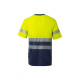 Camiseta algodón alta visibilidad 305509 61-20 navy/amarillo VELILLA
