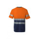 Camiseta algodón alta visibilidad 305509 61-19 navy/naranja VELILLA