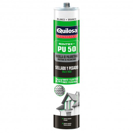 Sellador-Adhesivo poliuretano sintex gris PU-50 300ml QUILOSA