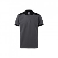 Polo stretch bicolor manga corta 105519S 08-00 gris/negro VELILLA