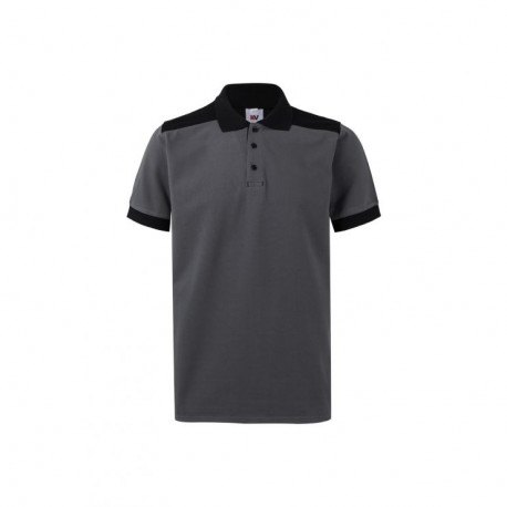 Polo stretch bicolor manga corta 105519S 08-00 gris/negro VELILLA