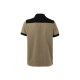 Polo stretch bicolor manga corta 105519S 46-00 beige/negro VELILLA