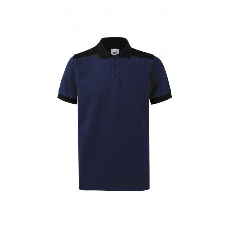 Polo stretch bicolor manga corta 105519S 61-00 navy/negro VELILLA