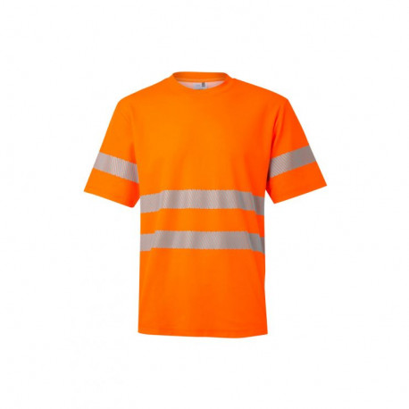 Camiseta algodón alta visibilidad 305508 19 naranja fluor VELILLA