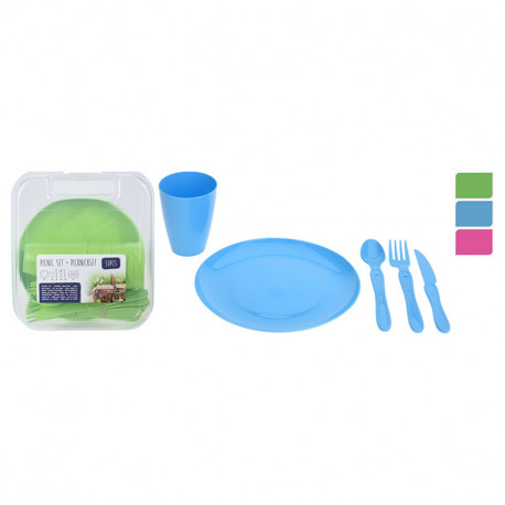 Juego set platos picnic 31 piezas surtidos C88